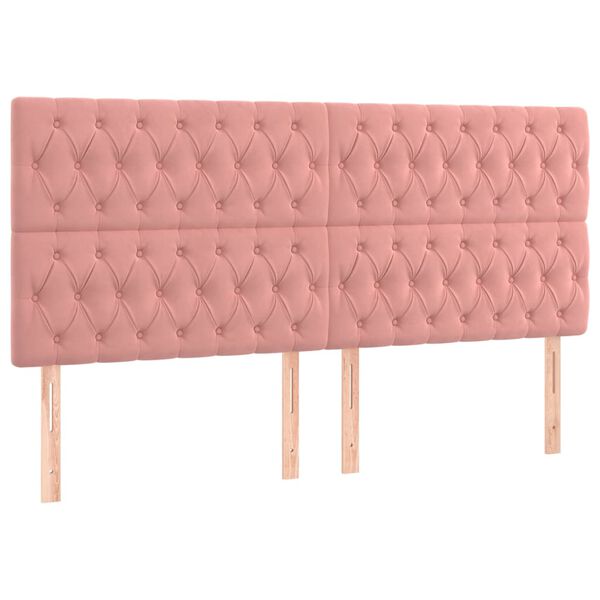 vidaXL T&ecirc;te de lit Rose 180x7x118/128 cm Velours