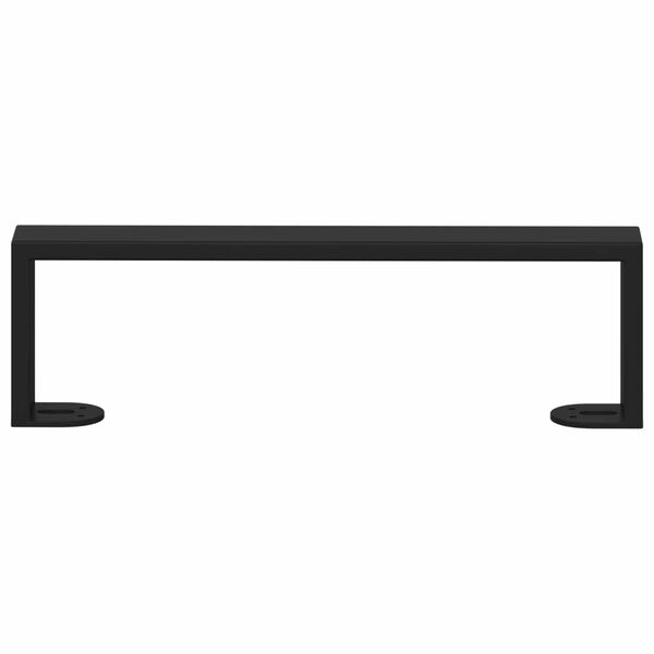 vidaXL Pieds de meuble 2 pcs Noir 34,1 x 4 x 10 mm Fer