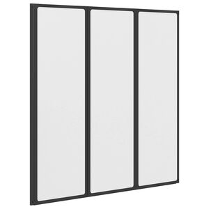 vidaXL Paravent de douche pliable Noir et Givre Total 132 x 2 x 140 cm