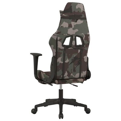 vidaXL Chaise de jeu avec repose-pied Camouflage et noir Tissu