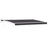 vidaXL Cadre de store manuel avec LEDs Blanc, Gris, Anthracite 5 x 3 m