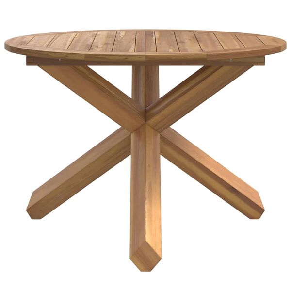 vidaXL Table de jardin &Oslash;109x74 cm bois de teck solide