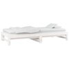 vidaXL Lit coulissant sans matelas blanc 2x(80x200)cm