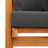 vidaXL Salon de jardin 3 pcs avec coussins bois massif d'acacia