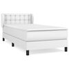 vidaXL Sommier &agrave; lattes de lit avec matelas Blanc 100x200cm Similicuir