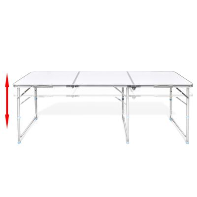 vidaXL Jeu de table pliable de camping et 6 tabourets 180x60 cm