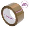 vidaXL Ruban d'emballage 36 pcs marron 48 mm x 66 m