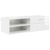 vidaXL Cabinet en Bois avec tiroir Blanc brillant 100,5 x 39 x 30 cm