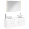 vidaXL Ensemble de mobilier de salle de bain 4 pcs Blanc