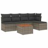 vidaXL Salon de jardin 6 pcs avec coussins gris r&eacute;sine tress&eacute;e