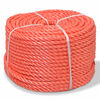 vidaXL Corde torsad&eacute;e Polypropyl&egrave;ne 6 mm 200 m Orange