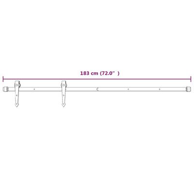 vidaXL Porte coulissante et kit de quincaillerie 80x210 cm pin massif