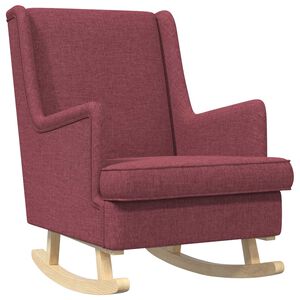 vidaXL Chaise &agrave; bascule Bordeaux 62 x 80 x 85 cm tissu
