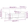 vidaXL Canap&eacute; 3 places et oreillers et coussins Marron 180 cm Velours