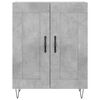 vidaXL Buffet haut Gris b&eacute;ton 69,5x34x180 cm Bois d'ing&eacute;nierie