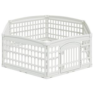 vidaXL Parc de Jeu pour Chiens &agrave; 6 Panneaux 177,5 x 154,5 x 58 cm
