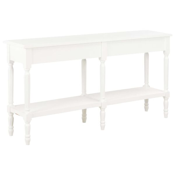 vidaXL Buffet blanc 150x35x77 cm bois massif