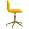 vidaXL Chaise pivotante de salle &agrave; manger Jaune moutarde Velours