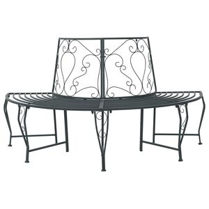 vidaXL Banc d'Arbre 4-Nombre de places 160 x 80 x 89 cm Acier