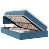 vidaXL Lit de rangement LED avec matelas Bleu 120 x 190 cm Velours