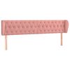 vidaXL T&ecirc;te de lit avec oreilles Rose 183x23x78/88 cm Velours