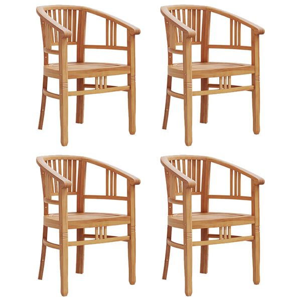 vidaXL Ensemble &agrave; manger de jardin 5 pcs Bois de teck massif
