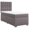 vidaXL Sommier &agrave; lattes de lit avec matelas Gris 90x190 cm Similicuir