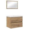 vidaXL Ensemble de mobilier de salle de bain 3 pc Ch&ecirc;ne artisanal