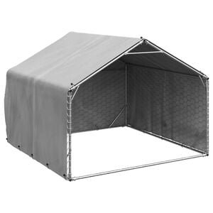 vidaXL Niche d'ext&eacute;rieur pour chien avec couvercle 2x2x1,5 m