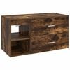 vidaXL Ensemble de mobilier de salle de bain 2 pcs Ch&ecirc;ne fum&eacute;
