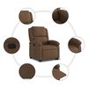 vidaXL Fauteuil inclinable Marron Tissu