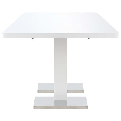 vidaXL Table à dîner extensible Blanc brillant 180x90x76 cm MDF