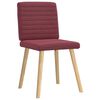 vidaXL Chaises &agrave; manger lot de 4 rouge bordeaux tissu