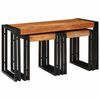 vidaXL Tables d'appoint Marron et noir Bois d'acacia massif