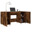 vidaXL Bureau ch&ecirc;ne fum&eacute; 140x50x75 cm bois d'ing&eacute;nierie