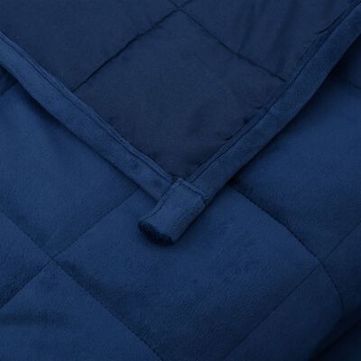 vidaXL Couverture lestée Bleu 200x200 cm 13 kg Tissu