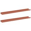vidaXL &Eacute;tag&egrave;re Murale 2 pc Rouge 80 x 9 x 3 cm Bois d'ing&eacute;nierie