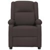 vidaXL Fauteuil &eacute;lectrique de massage Marron fonc&eacute; Tissu