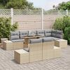 vidaXL Ensemble de canap&eacute; de jardin 9 pcs Beige et Gris clair