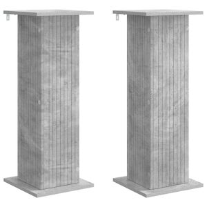 vidaXL Support de Plante 2 pc Gris b&eacute;ton 30,5 x 30 x 80,5 cm