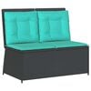 vidaXL Banc de jardin Noir polyrotin
