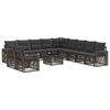 vidaXL Ensemble de canap&eacute; de jardin 12 pcs Gris et Gris fonc&eacute;
