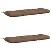 vidaXL Coussins de banc 2 pi&egrave;ces VIANEN 100 % polyester Taupe