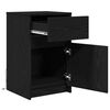 vidaXL Armoire de chevet LED 2 pcs Ch&ecirc;ne noir 38 x 34 x 61 cm
