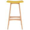 vidaXL Tabourets de bar lot de 2 jaune moutarde tissu