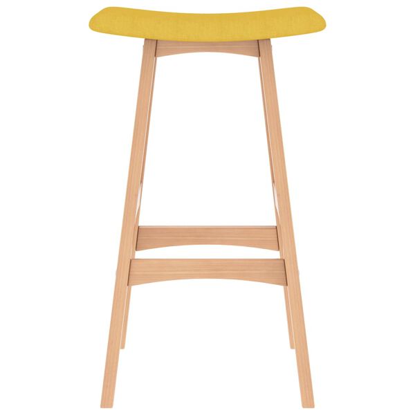 vidaXL Tabourets de bar lot de 2 jaune moutarde tissu