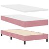 vidaXL Lit &agrave; ressorts avec matelas Rose 90 x 200 cm Velours