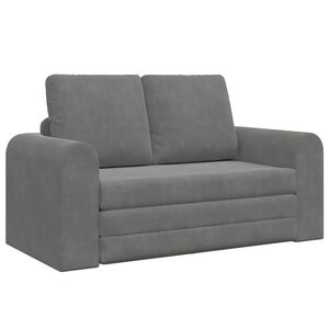 vidaXL Canap&eacute;-Lit Gris fonc&eacute; 148 x 71 x 83 cm Velours