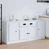 vidaXL Buffets 3 pcs Blanc Bois d'ingénierie