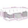 vidaXL Salon de jardin avec coussins 7 pcs beige r&eacute;sine tress&eacute;e
